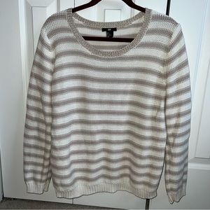 H&M Beige & White Stripped Sweater